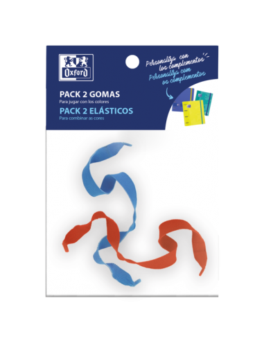 Oxford Gomas Elasticas para Carpeta o Cuaderno - Pack de 2 Unidades - Ajuste Perfecto - Resistente y Duradero