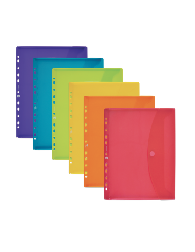 Oxford Multitalad con Velcro A5 - Organizador de Documentos - Tamaño A5 - Cierre con Velcro - Ideal para Guardar y