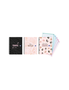 Oxford Animal Print A4-Europeanbook 5 Tapa Extradura - 5x5 Cuadricula - 120 Hojas - 3 Modelos