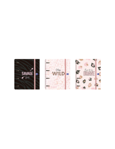 Oxford Animal Print Europeanbinder - Tapa Extradura con Diseño Animal Print - Lomo de 45mm - Anillas de 4Dx35mm - Incluye