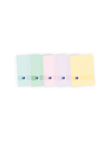 Oxford Live & Go Europeanbook A4-- Tapa de Plastico - 8 Colores Pastel - 160 Hojas - Organizacion y Estilo en un Solo