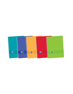 Oxford Live & Go Europeanbook A4-- Tapa de Plastico - 1 Linea 2 Margenes - 80 Hojas - Colores Surtidos