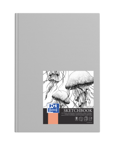 Oxford Artbooks A5 Tapa Extradura - Cuaderno Cosido para Esbozos - 96 Hojas de 100gr - Colores Surtidos
