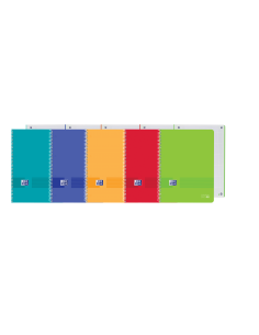 Oxford Live&Go Europeanbook 1 Tapa de Plastico A4-5x5 - Tamaño A4-- 80 Hojas - Colores Surtidos