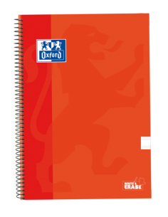 Oxford School Classic Cuaderno Espiral Tapa Extradura Write&Erase - Folio Pauta 2.5mm - 80 Hojas - Color Naranja
