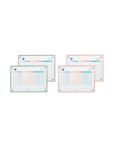 Oxford Planner A3 Reversible Semana&Mes-Compl - 2 Colores - Gran Tamaño para Organizacion Eficiente