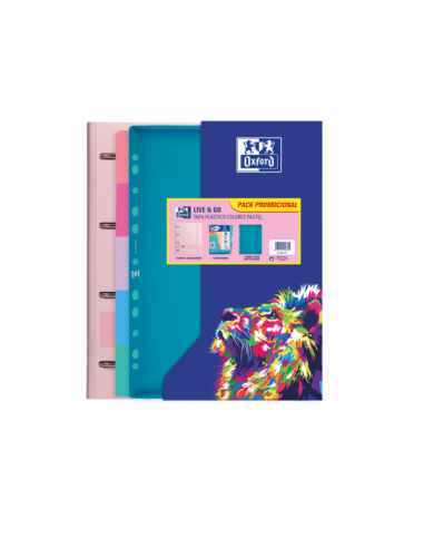 Oxford Europeanbinder Oxfl&G A4 Pp Sb Sep Pas Sur - Carpeta de Tamaño A4-con Separadores - Bolsillo de Polipropileno -