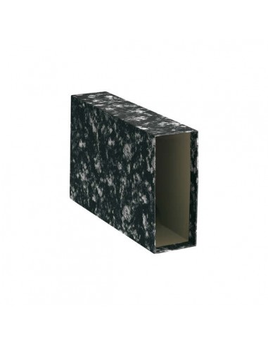 Dohe Fundas de Archivadores - Carton Forrado con Papel Impreso - Tamaño Cuarto Apaisado - para Archivador Jaspeado Negro