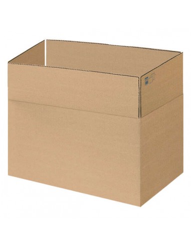 Dohe Cajas de Embalaje de 4 Solapas - 3mm de Canal - Fabricadas en Carton Marron - Resistente y Duradero