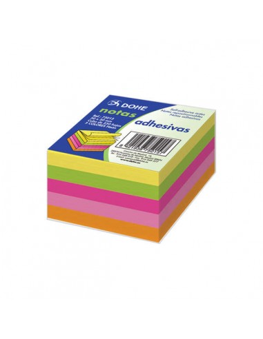 Dohe Cubos de Notas Reposicionables - 75mm - Cubo de 250 Hojas - Papel de 75gr - Ideales para Oficina y Escuela