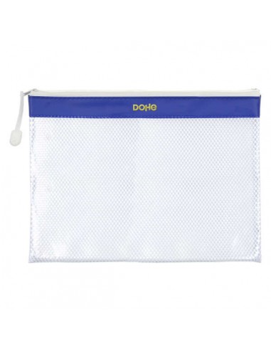 Dohe Bolsa Cremallera PVC - 32x24cm - Ideal para Documentos A4