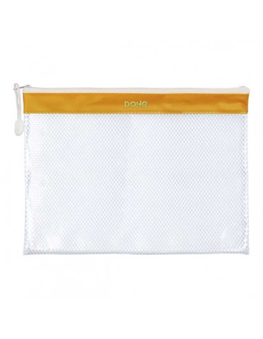 Dohe Bolsa Cremallera PVC - 32x24cm - Ideal para Documentos A4