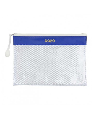 Dohe Bolsa Cremallera PVC - 24x17.5mm - Resistente al Agua - Ideal para Documentos A5