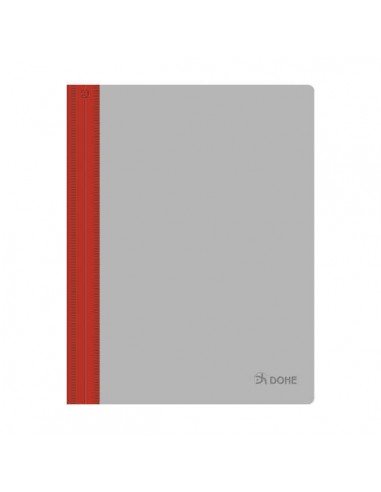 Dohe Dossier Tamaño A4 con Fastener Metalico - Lomo Rigido - Cubierta Transparente de 150 Micras - Trasera Opaca de 180