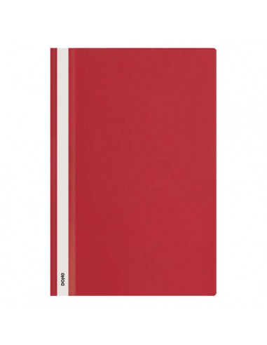 Dohe Dosier con Fastener de Polipropileno - Tamaño Folio - Cubierta Transparente y Trasera Opaca - Ideal para Organizar