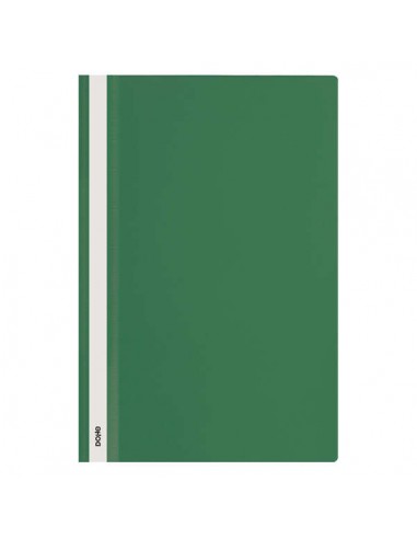 Dohe Dosier con Fastener de Polipropileno - Tamaño Folio - Cubierta Transparente y Trasera Opaca - Ideal para Organizar