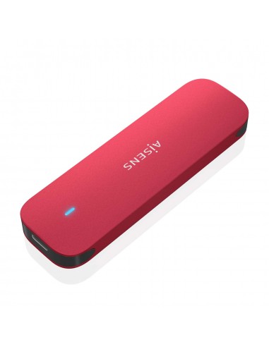 Aisens Caja Externa M.2 (NGFF) ASM2-027Red NVMe a USB3.2 GEN2 - Color Rojo