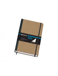 Dohe Cuaderno Cartone con Puntas Redondeadas - 96 Hojas de Papel Ahuesado de 80gr - Tapa en Tres Piezas con Lomera de Tela -