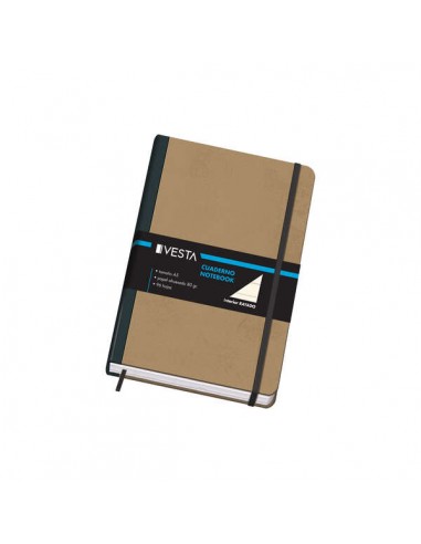 Dohe Cuaderno Cartone con Puntas Redondeadas - 96 Hojas de Papel Ahuesado de 80gr - Tapa en Tres Piezas con Lomera de Tela -