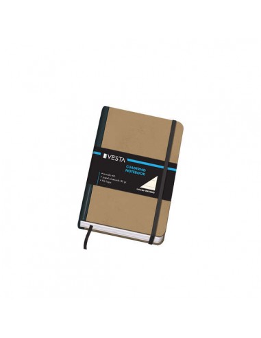 Dohe Cuaderno Cartone con Puntas Redondeadas - 96 Hojas de Papel Ahuesado de 80gr - Tapa en Tres Piezas con Lomera de Tela -