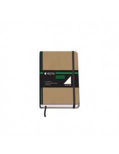 Dohe Cuaderno Cartone con Puntas Redondeadas - 96 Hojas de Papel Ahuesado de 80gr - Tapa en Tres Piezas con Lomera de Tela -