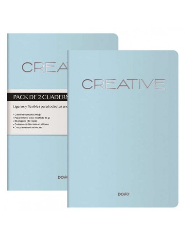 Dohe Cuadernos de Cartulina de Colores - 300gr - Estampacion en Portada - Puntas Redondeadas - Lomo Redondo - Encuadernacion