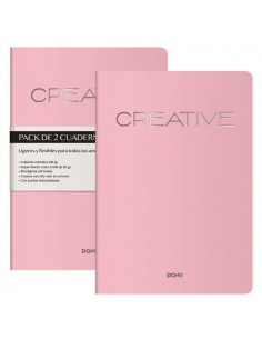 Dohe Cuadernos de Cartulina de Colores - 300gr - Estampacion en Portada - Puntas Redondeadas - Lomo Redondo - Encuadernacion