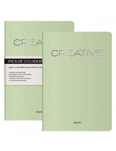 Dohe Cuadernos de Cartulina de Colores - 300gr - Estampacion en Portada - Puntas y Lomo Redondos - 40 Hojas Lisas - Papel