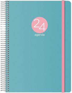 Dohe Menphis Agenda Anual - Dia Pagina - Cubierta de Plastico - Sabado y Domingo misma Pagina - Cierre con Goma Elastica -