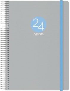 Dohe Menphis Agenda Anual - Dia Pagina - Cubierta de Plastico - Sabado y Domingo misma Pagina - Cierre con Goma Elastica -