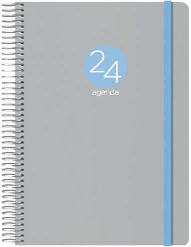Dohe Menphis Agenda Anual - Dia Pagina - Cubierta de Plastico - Sabado y Domingo misma Pagina - Cierre con Goma Elastica -