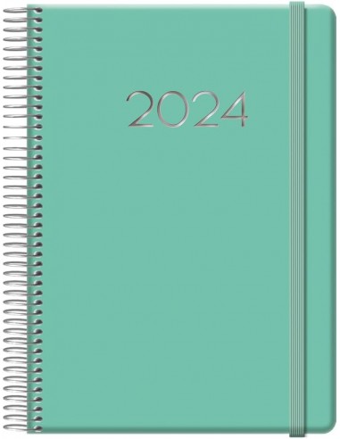 Dohe Denver Agenda Anual - Dia Pagina - Sabado y Domingo misma Pagina - Cierre con Goma Elastica - Tamaño 15x21cm - Color
