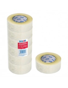 Dohe Cintas de Sellado de Embalajes - 6uds - Polipropileno Resistente - Adhesivo Potente - Transparente