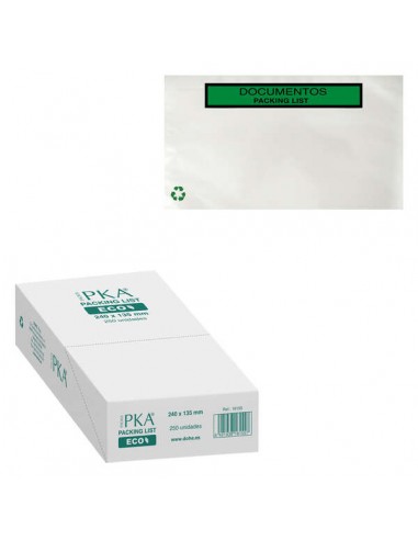 Dohe Caja de 250 Sobres Autoadhesivos Ecologicos - Packing List Especial Envios