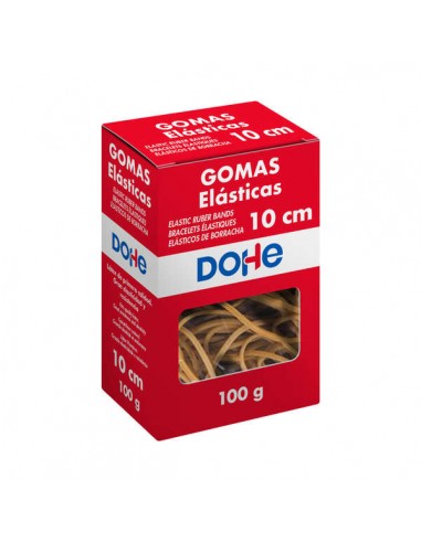 Dohe Goma de Borrar Resistente - Longitud 10cm - Fabricada en Latex de Gran Elasticidad - Caja de 100gr