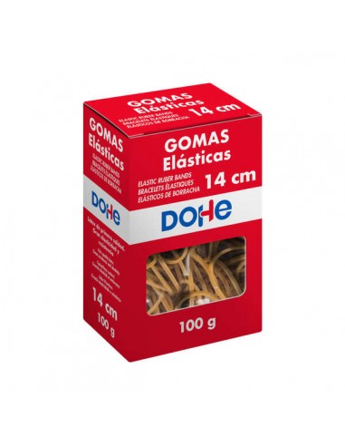 Dohe Goma de Borrar Resistente - Longitud 14cm - Fabricada en Latex de Gran Elasticidad - Caja de 100gr