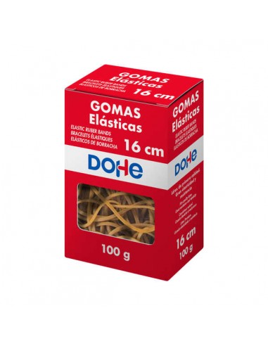 Dohe Goma de Borrar Resistente - Longitud 16mm - Fabricada en Latex de Gran Elasticidad - Caja de 100gr