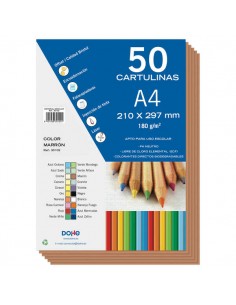 Dohe Cartulinas de Colores de 180 G M2 - Tamaño A4 - PH Neutro - Libres de Cloro Elemental - Colorantes Biodegradables