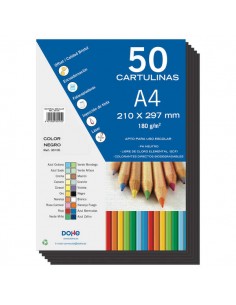 Dohe Cartulinas de Colores de 180 G M2 - Tamaño A4 - PH Neutro - Libres de Cloro Elemental - Colorantes Biodegradables