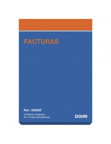 Dohe Talonario Facturas - 100 Hojas - Papel Autocopiativo - Tamaño A4