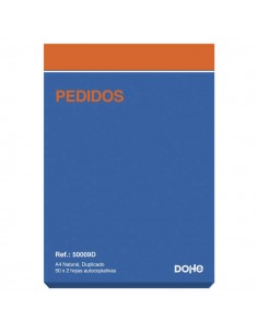 Dohe Talonario Pedidos - 100 Hojas - Papel Autocopiativo - Tamaño A4