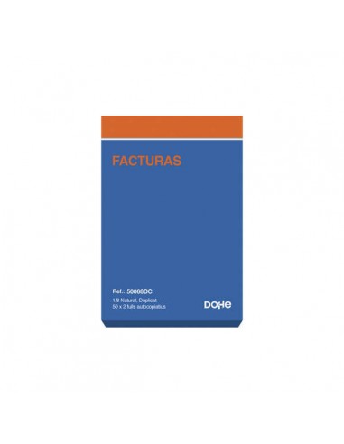 Dohe Talonarios Preimpresos a Dos Tintas en Papel Autocopiativo - 100 Hojas - Octavo Natural - Duplicado