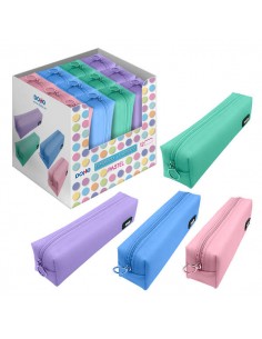 Dohe Expositor de 12 Portatodos Cuadrados - Tacto Suave - Colores Surtidos