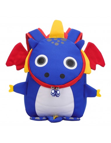 Dohe Mochila Infantil Modelo Dragon Azul - Compartimento con Cierre de Cremalleras - Bolsillo Interior Acolchado - Tirantes
