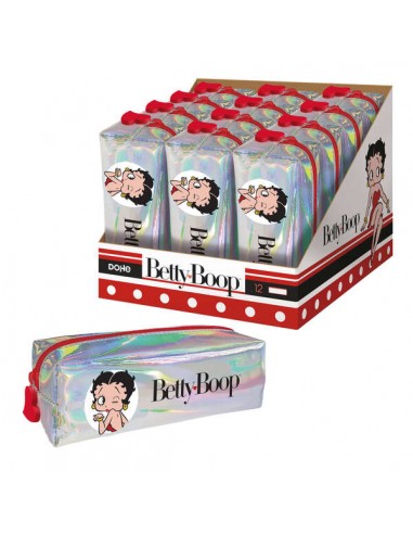 Dohe Expositor de 12 Portadodos Cuadrados Brillantes de Betty Boop - 200mm - Material Flexible y Resistente - Cierre con