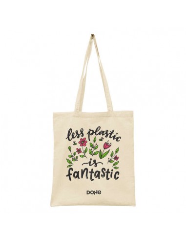 Dohe Totebag de Algodon Reciclado y Organico - 220gr - Asas Largas - Sostenible y Respetuoso con el Medio Ambiente - Ideal