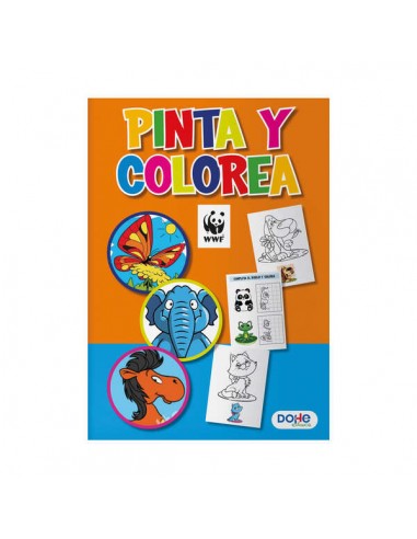 Dohe Libro de Colorear con Dibujos de Animales - Cubierta de Cartulina de 350gr - Interior de 30 Hojas en Papel de 120gr -