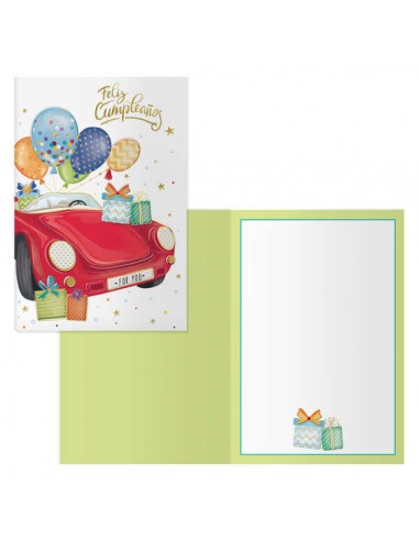 Dohe Tarjeta de Felicitacion de Cumpleaños - 11.5x17cm - Impresion a Todo Color - Estampaciones con Pelicula de Color -