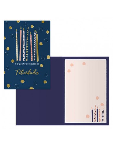 Dohe Tarjeta de Felicitacion de Cumpleaños - 11.5x17cm - Impresion a Todo Color - Estampaciones con Pelicula de Color -