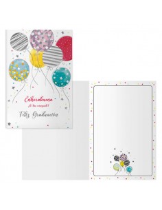 Dohe Tarjeta de Felicitacion de graduacion - 11.5x17cm - Impresion a Todo Color - Estampaciones con Pelicula de Color -